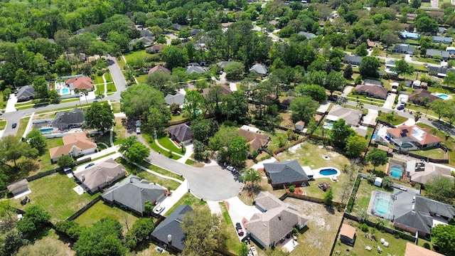 aerial view featuring a residential view