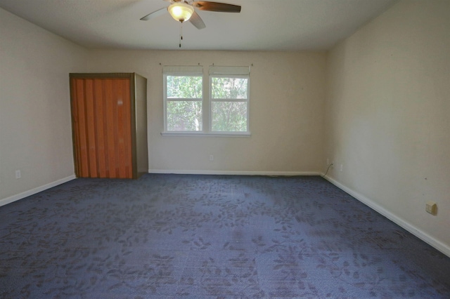 312 Brantley Harbor Dr, Saint Augustine, FL 32086 - spare room featuring baseboards, carpet flooring, and ceiling fan