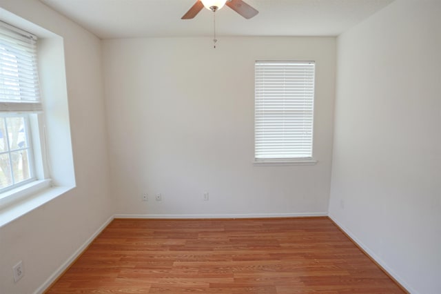 312 Brantley Harbor Dr, Saint Augustine, FL 32086 - empty room with ceiling fan, baseboards, and light wood-style floors