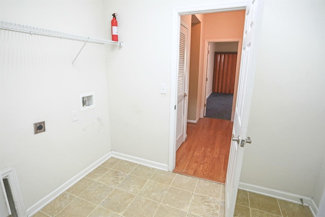 312 Brantley Harbor Dr, Saint Augustine, FL 32086 - clothes washing area featuring washer hookup, hookup for an electric dryer, laundry area, and baseboards