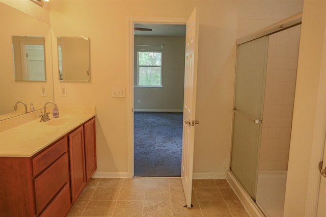 312 Brantley Harbor Dr, Saint Augustine, FL 32086 - full bath featuring vanity, baseboards, and a stall shower