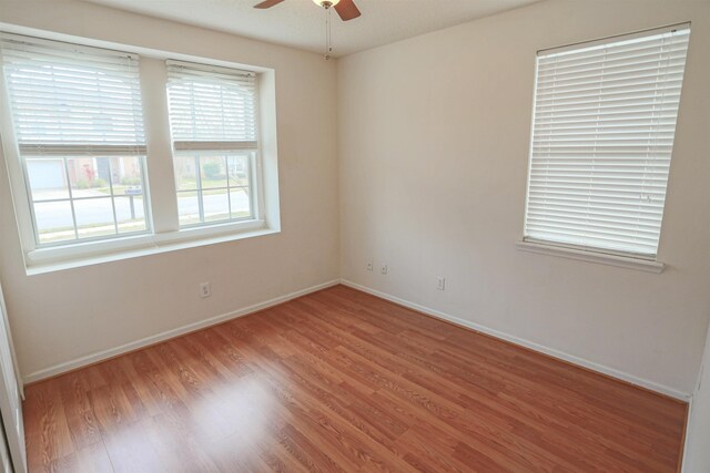 312 Brantley Harbor Dr, Saint Augustine, FL 32086 - unfurnished room with baseboards, ceiling fan, and light wood-style flooring