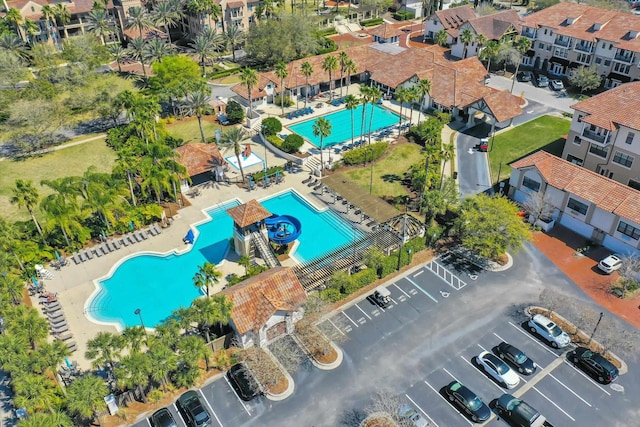 birds eye view of property featuring a residential view