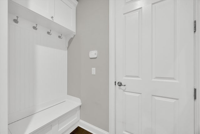 mudroom with baseboards