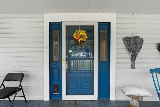 view of doorway to property