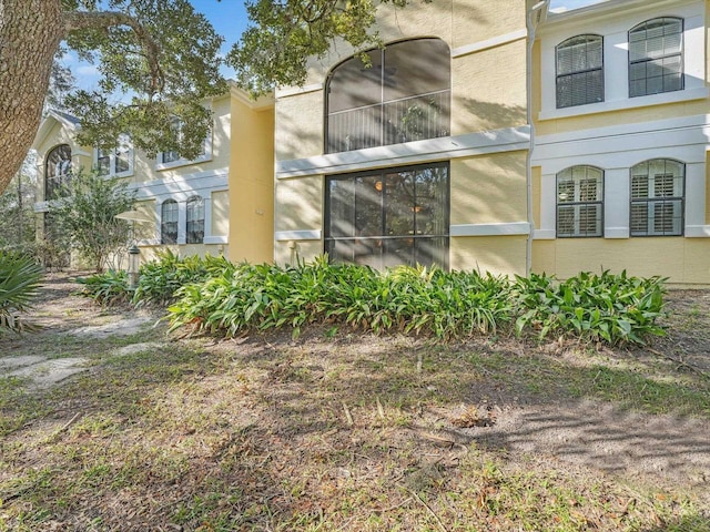 view of home's exterior featuring stucco siding