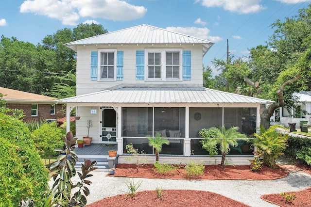 127 M L King Ave, Saint Augustine, FL 32084 - view of front of property featuring metal roof and a sunroom