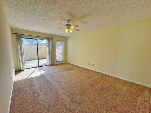221 Mayan Ter, Saint Augustine, FL 32080 - empty room featuring carpet flooring, a ceiling fan, and a textured ceiling