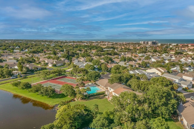 221 Mayan Ter, Saint Augustine, FL 32080 - aerial view of property and surrounding area featuring a large body of water and nearby suburban area