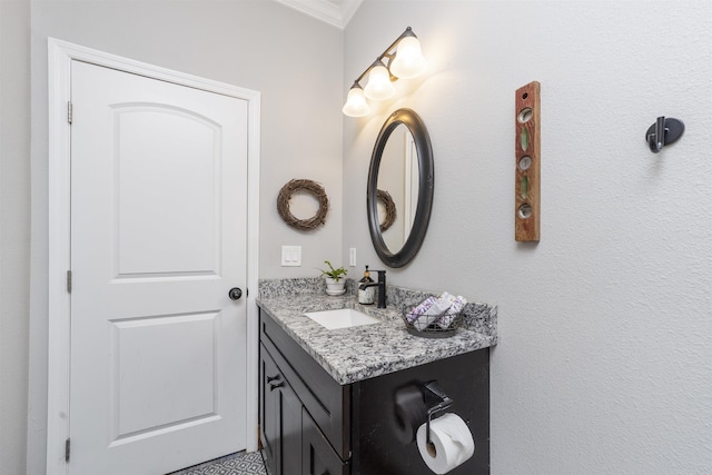 10635 Beckenger Ave, Hastings, FL 32145 - bathroom featuring ornamental molding and vanity