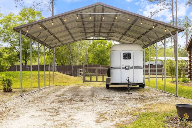 10635 Beckenger Ave, Hastings, FL 32145 - exterior space featuring dirt driveway, a carport, and fence