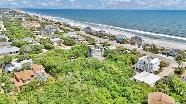 403 Second St, Saint Augustine, FL 32084 - aerial view with a residential view, a view of the beach, and a water view