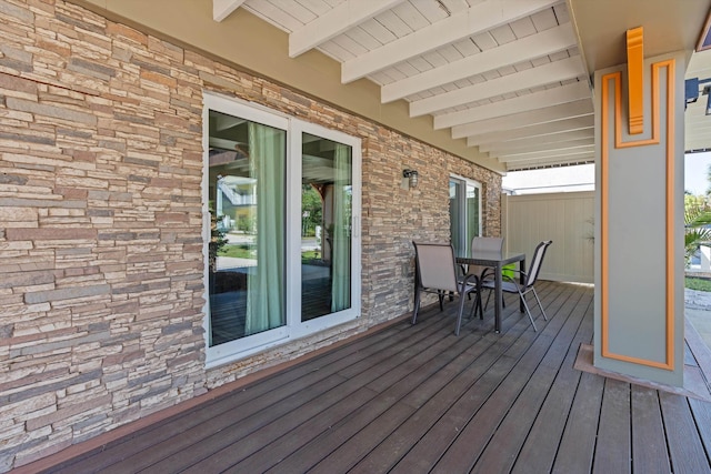 view of wooden deck