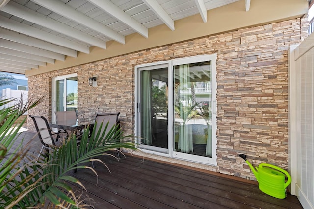 view of wooden deck