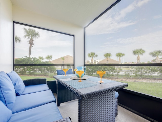 view of sunroom / solarium