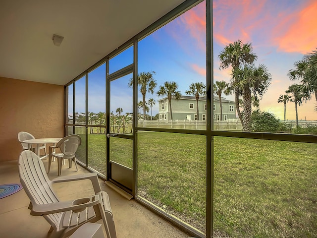 view of sunroom