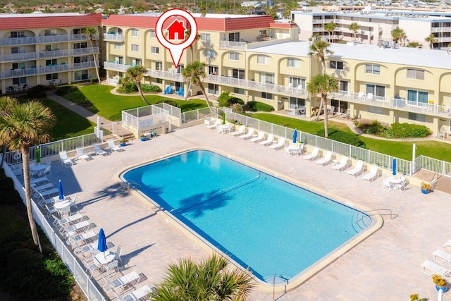 view of pool with a patio