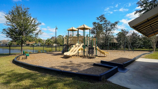 community playground with fence