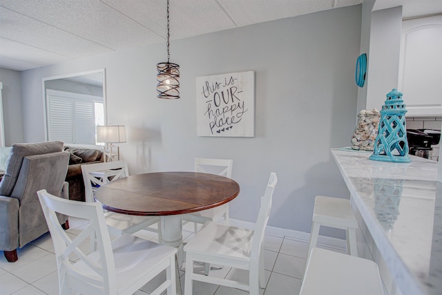 view of tiled dining space