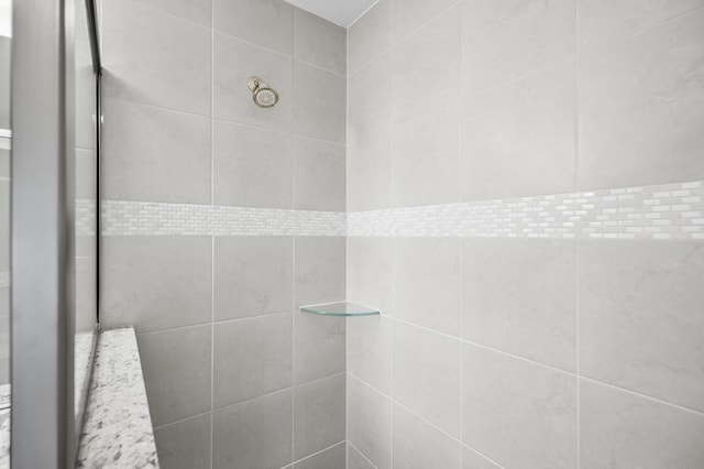 details with tiled shower