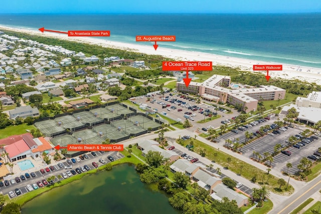 4 Ocean Trace Rd Unit 323, Saint Augustine Beach, FL 32080 - aerial view of property's location with unending shoreline