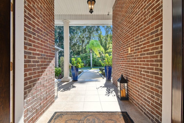 view of patio with covered porch