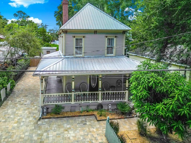 view of front of home with a porch