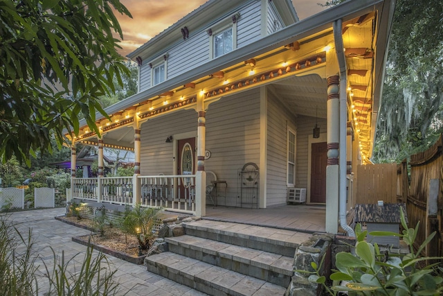 exterior space with a porch