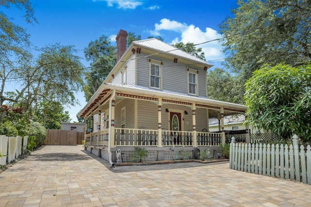 italianate house with a porch