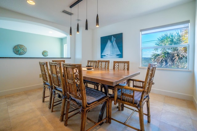 view of dining area