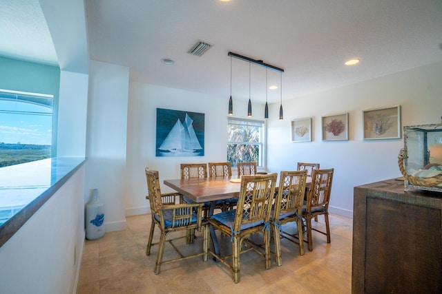 view of dining area