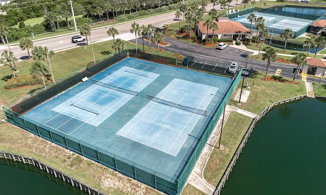  - aerial view of a nearby body of water