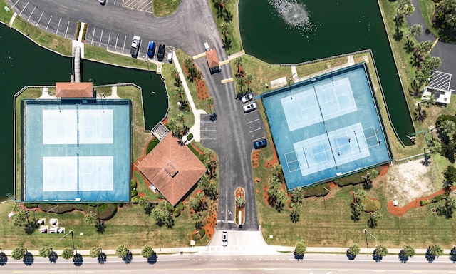  - aerial view of a large body of water