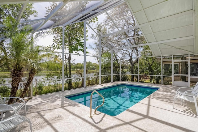 209 Lions Gate Dr, Saint Augustine, FL 32080 - pool with glass enclosure and a patio