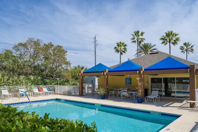 209 Lions Gate Dr, Saint Augustine, FL 32080 - community pool with a patio area and fence