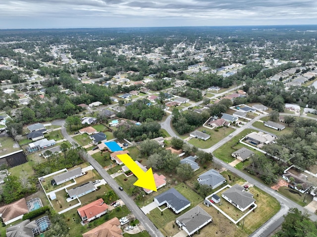 birds eye view of property featuring a residential view