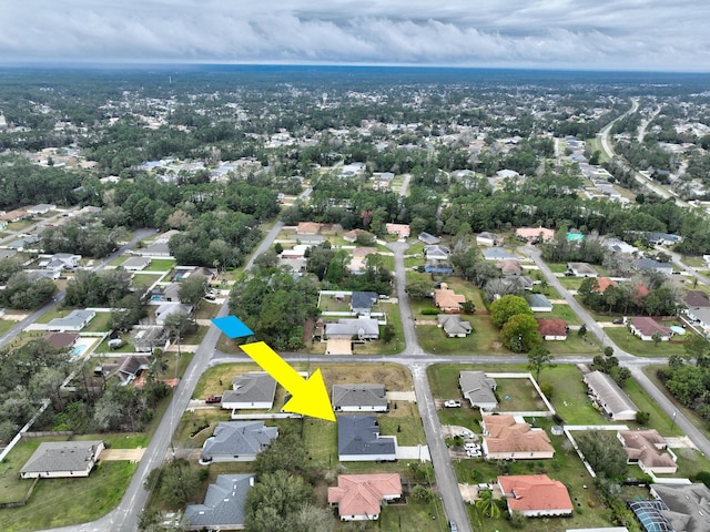 birds eye view of property featuring a residential view