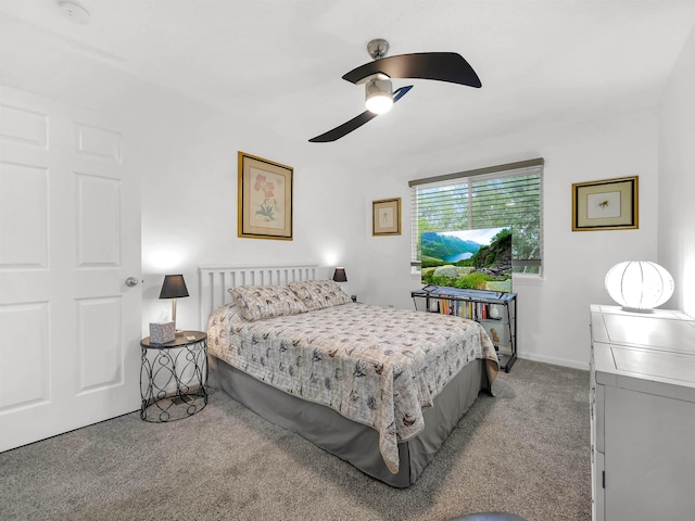 10 Seminole Dr, Saint Augustine, FL 32084 - carpeted bedroom featuring a ceiling fan