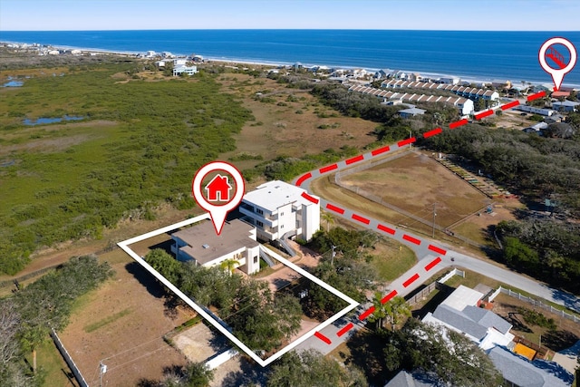 136 Lawn Ave, Saint Augustine, FL 32084 - view of property location with a nearby body of water and property parcel outlined