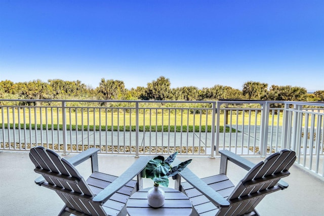 view of patio / terrace featuring a water view