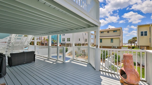 view of wooden terrace