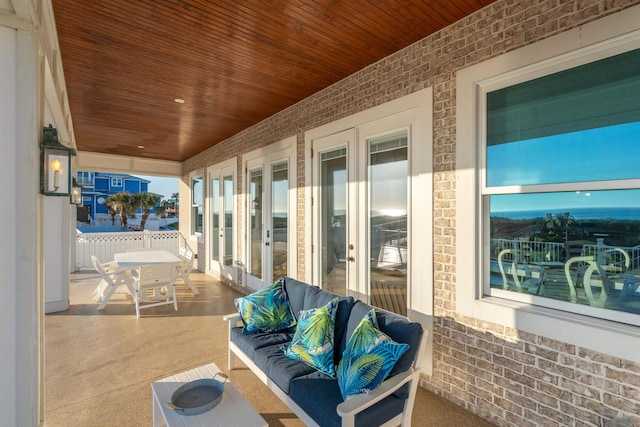 view of patio with french doors