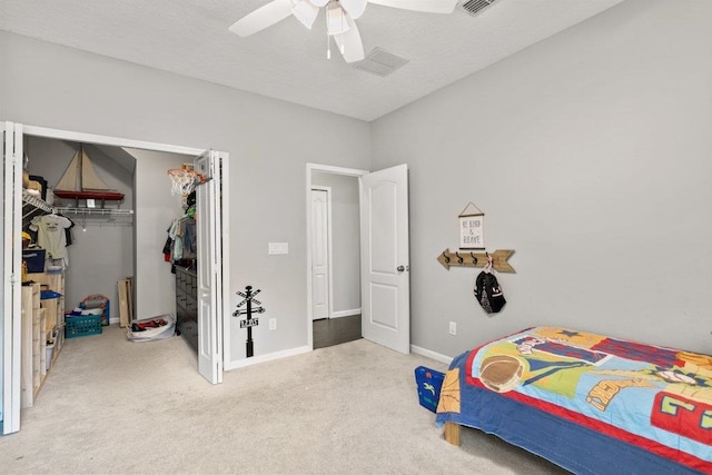 117 Mission Cove Cir, Saint Augustine, FL 32084 - carpeted bedroom with a closet, ceiling fan, and baseboards