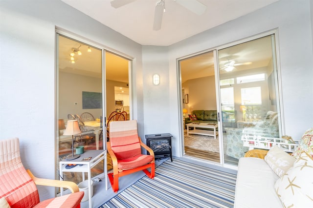 208 Augusta Cir, Saint Augustine, FL 32086 - living area with a ceiling fan