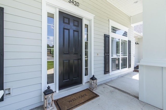 view of doorway to property