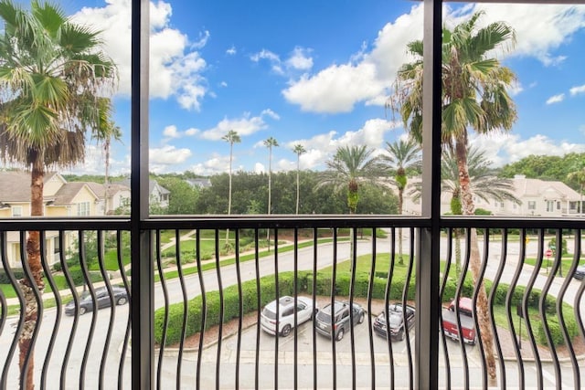 balcony with a residential view