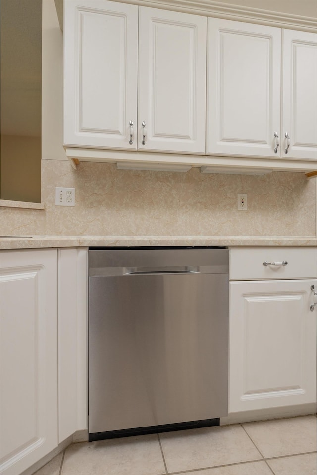 984 Windward Way, Saint Augustine, FL 32080 - kitchen with dishwasher, backsplash, light countertops, and light tile patterned flooring