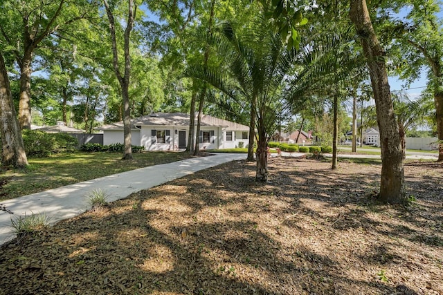 view of front of home featuring a front yard