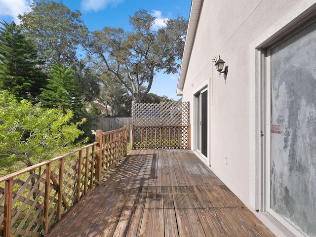 view of wooden deck