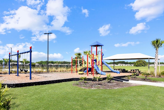 181 Narvarez Ave, Saint Augustine, FL 32084 - community jungle gym with fence and a lawn
